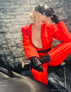 My red jumpsuit is tight but not as tight as my throat wrapped around