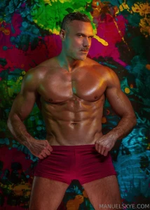 And now when the singlet came off for my new shoot by men by marc part 2