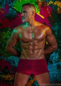 And now when the singlet came off for my new shoot by men by marc part 1