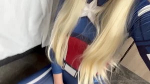 Blonde nasty superhero part 1