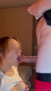 I let him cum in my mouth it s so hot