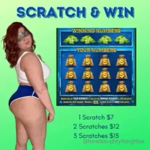 - every scratch a winner match 1 number amp win a sexy xxx solo video
