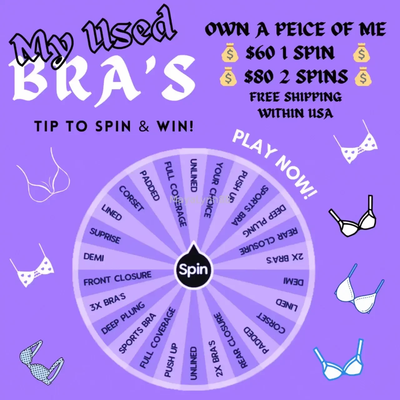 60 for 1 spins amp 80 for 2 spins also if you want a picture or video 