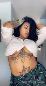 Tease of cleavage hint of desire