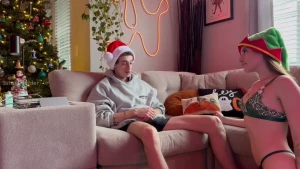 Santa needed help from his favorite elf made him edge for me until he