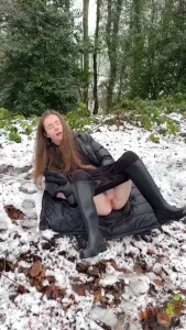 Public fun in the snowy woods