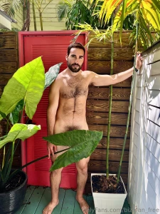 I love to be naked outdoors feeling the sun on my cock got me so hard