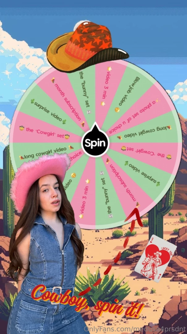 Yeehaw my cowboy are you ready to spin my wheel of fortune and become 