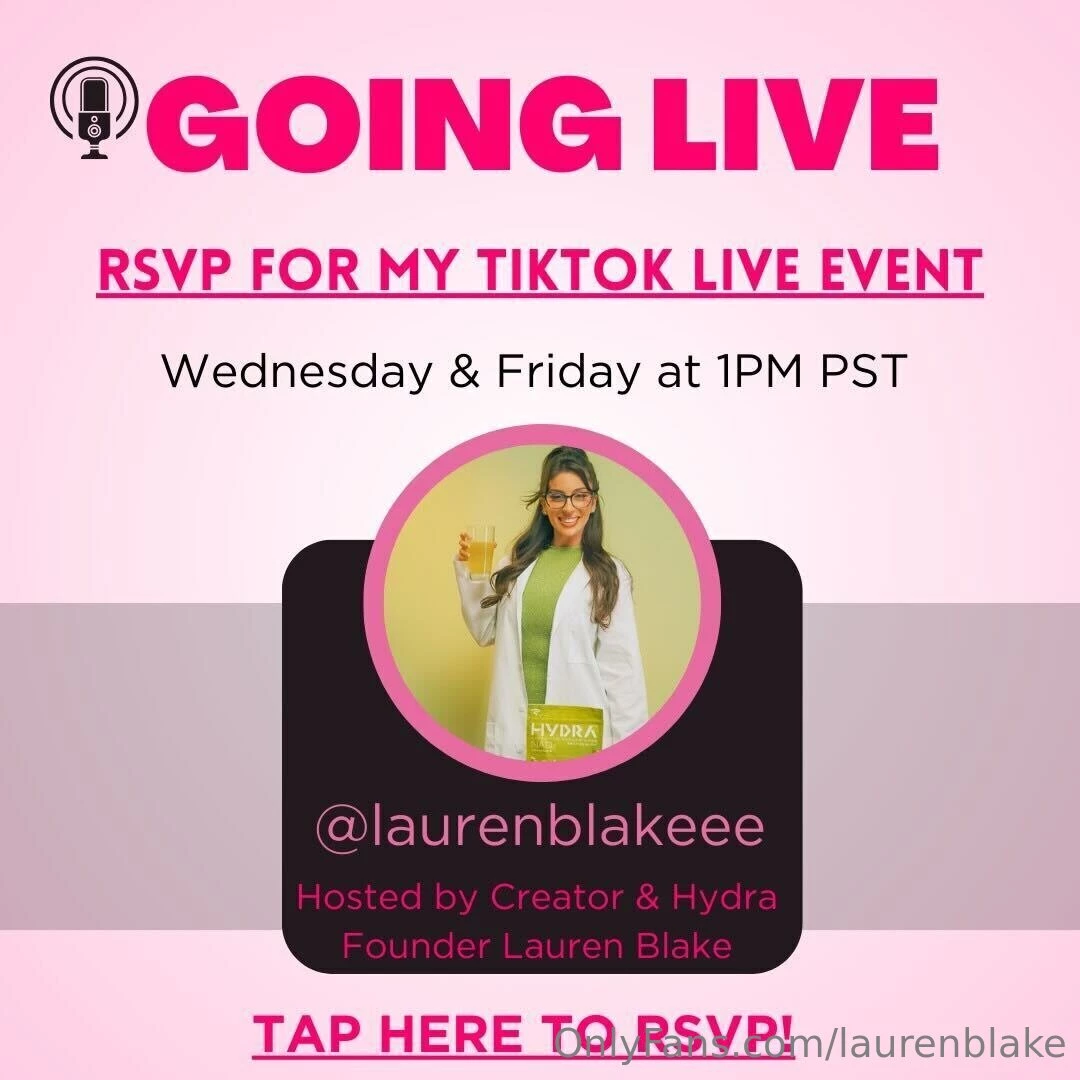 Hii babes i m going live on my tik tok tomorrow and friday at 1 00 pm 