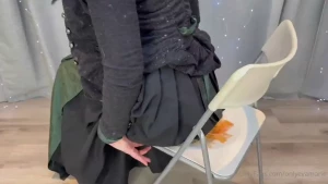 Dirndl dress stuck to chair 12 minutes long enjoy watch me in my old