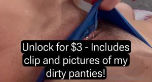 Showing you the inside of that blue thong i ve been wearing for days