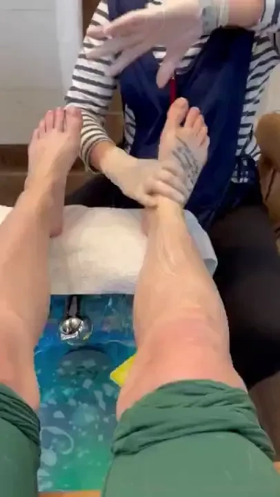 Always the best part of a pedicure so ticklish but felt so good 