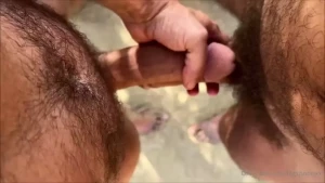 When you go to a nude beach with the handsome and superhung bigmikexxx