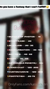Tips menu bundle of photos - 15 striptease - 20 blowjob - 20 - 35