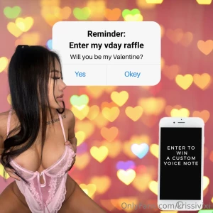 I ll be your valentine all you have to do is ask and win this raffle