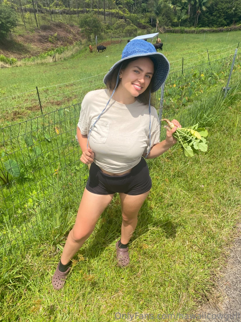 Back on the farm harvesting some radishes 