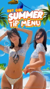 Hot girl summer tip menu is live let s turn up the heat pick your