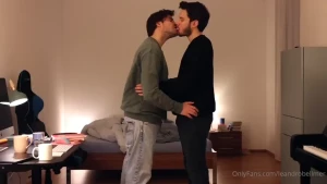 Rubbing our hard cocks to each other with my very handsome and very