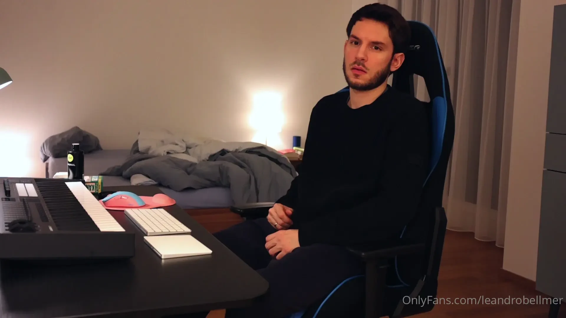 Got horny while studying and my flatmate interrupted me while wanking 