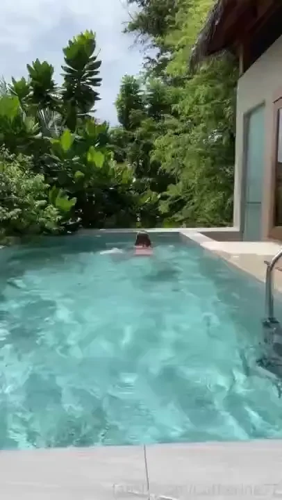 Who wants to join me in the pool fyp dickrating young stretching 