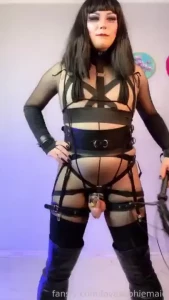 Trying out madame lydia s new whip on my sensitive sissy dick ooooh part 1