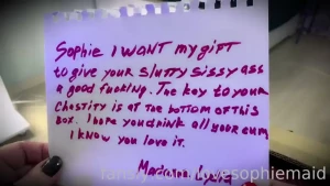 Video about a surprise gift from madame lydia and how this gift