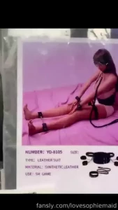 Trying on bdsm bondage the feeling of stiffness and limited movements part 1