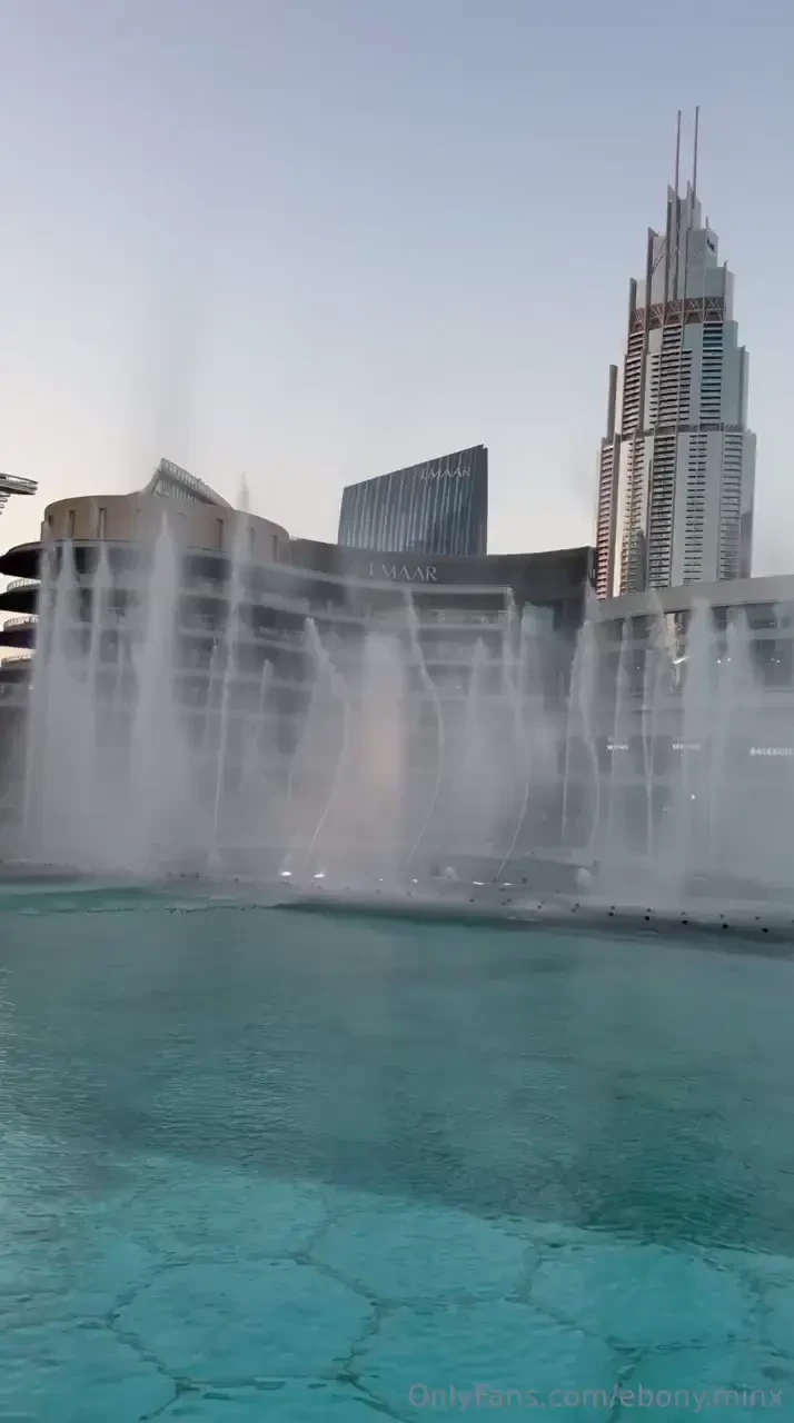 A date with myself just me the stunning fountains and the soft glow of 