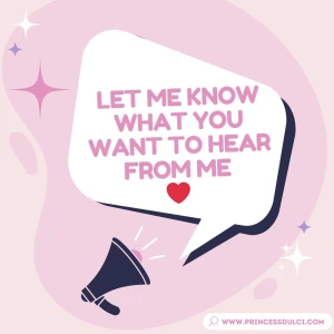 I love knowing the sort of content you want to hear from me so please