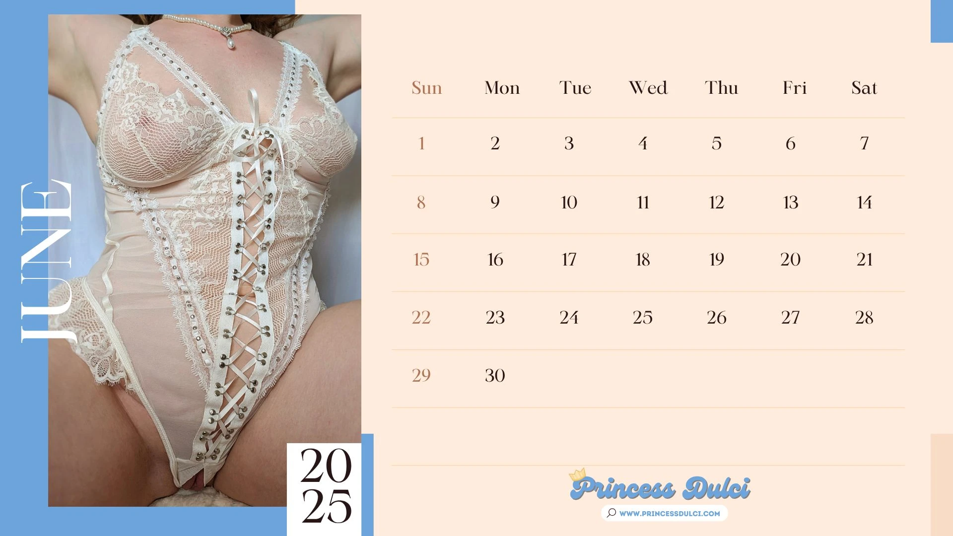 I know how much you like crotchless lingerie here s junes calendar part 1 