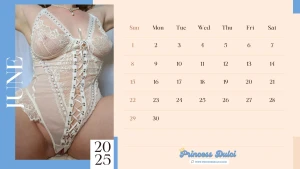 I know how much you like crotchless lingerie here s junes calendar part 1