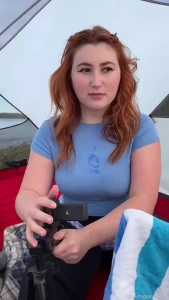 The best part about camping tiktok allnatural natural redhead cute