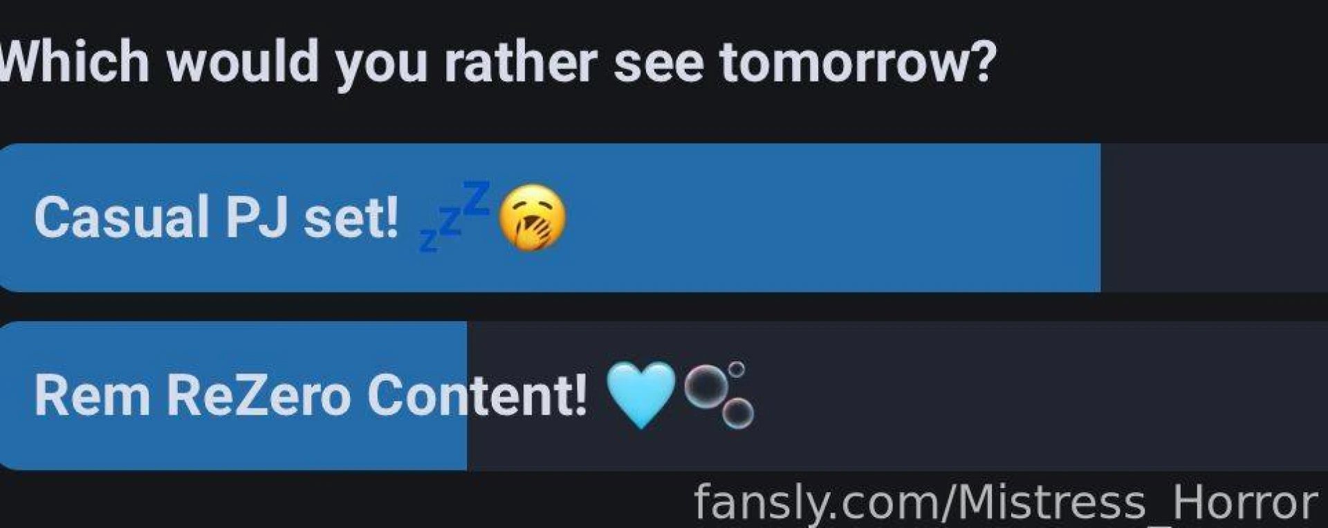 Late post tonight fitting for your guys choice 