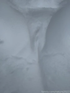 Making a different kind of snow angel in the snow ones that involve my