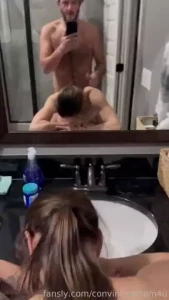 Quickie before a shower but i almost didn t turn around quick enough