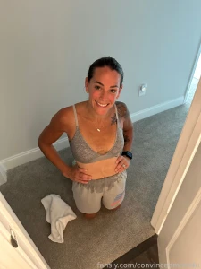 Post workout all sweaty waiting for a facial well that was a shower part 1