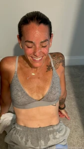 Post workout all sweaty waiting for a facial well that was a shower part 2