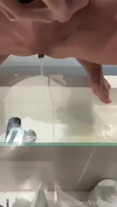 Figured i d change it up and pee in the sink to see what that s like 