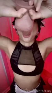 How can such a thick cock even fit inside that small mouth femboy