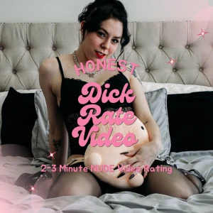 Get a video rating for 15 receive a 2-3 minute nude rate video of your part 1