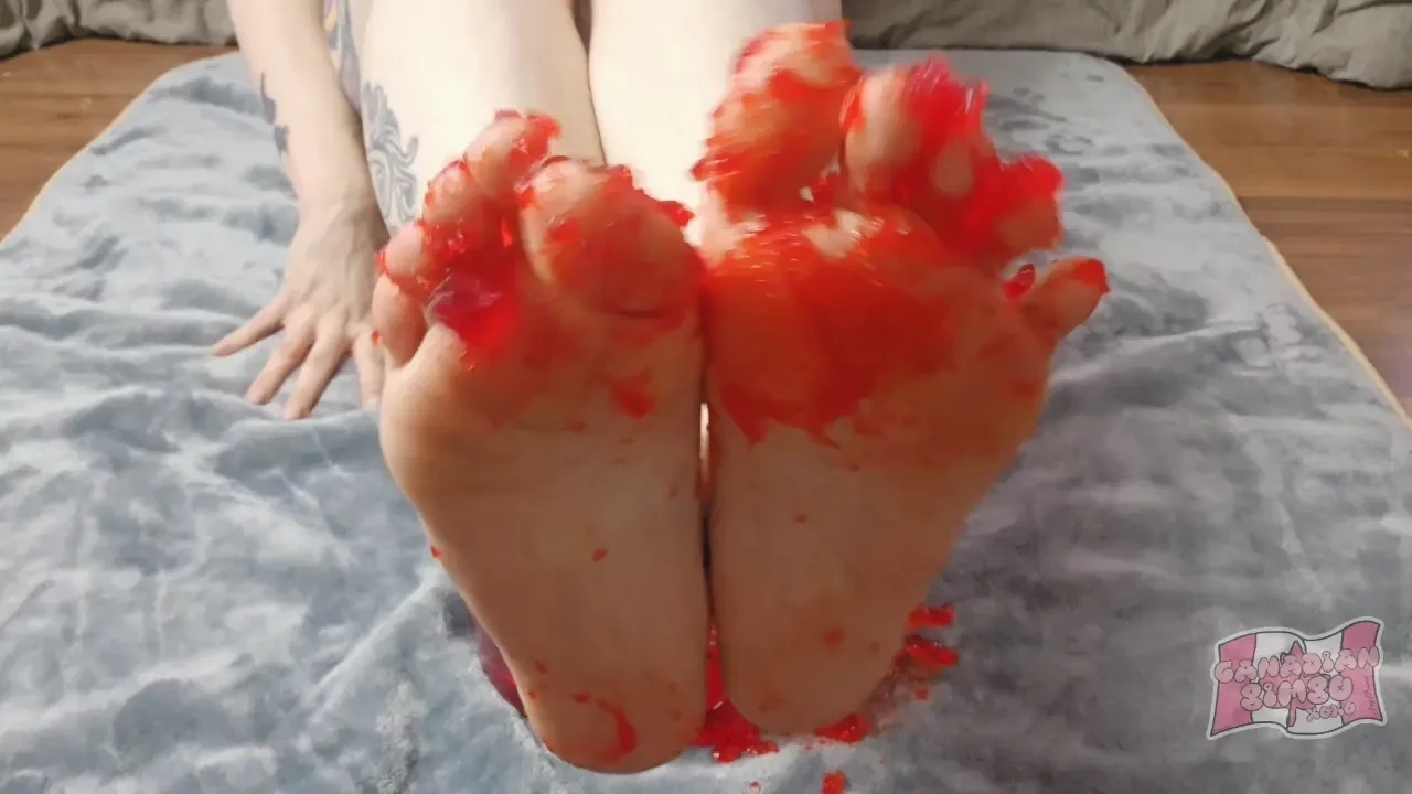 Jello toes watch me make a big mess sticking my toes in a bowl of part 1 