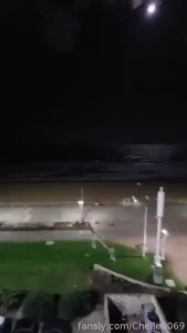 Supermoon full moon above the ocean part 4