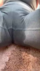 I watersports thru my bodysuit onepiece omo omorashi wetting outdoors part 1