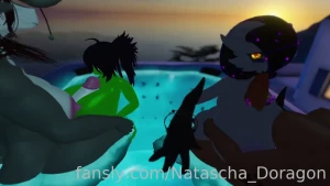 After a cozy time sleeping floating on the pool and seeing the part 6