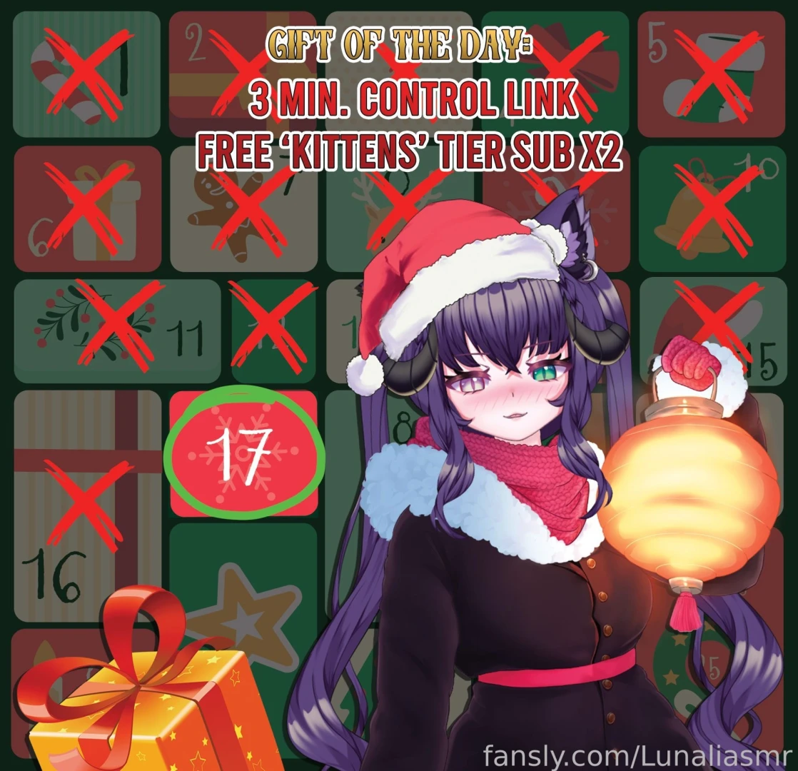 Fansly advent calendar day 17 gift of the day price 1 free kittens 