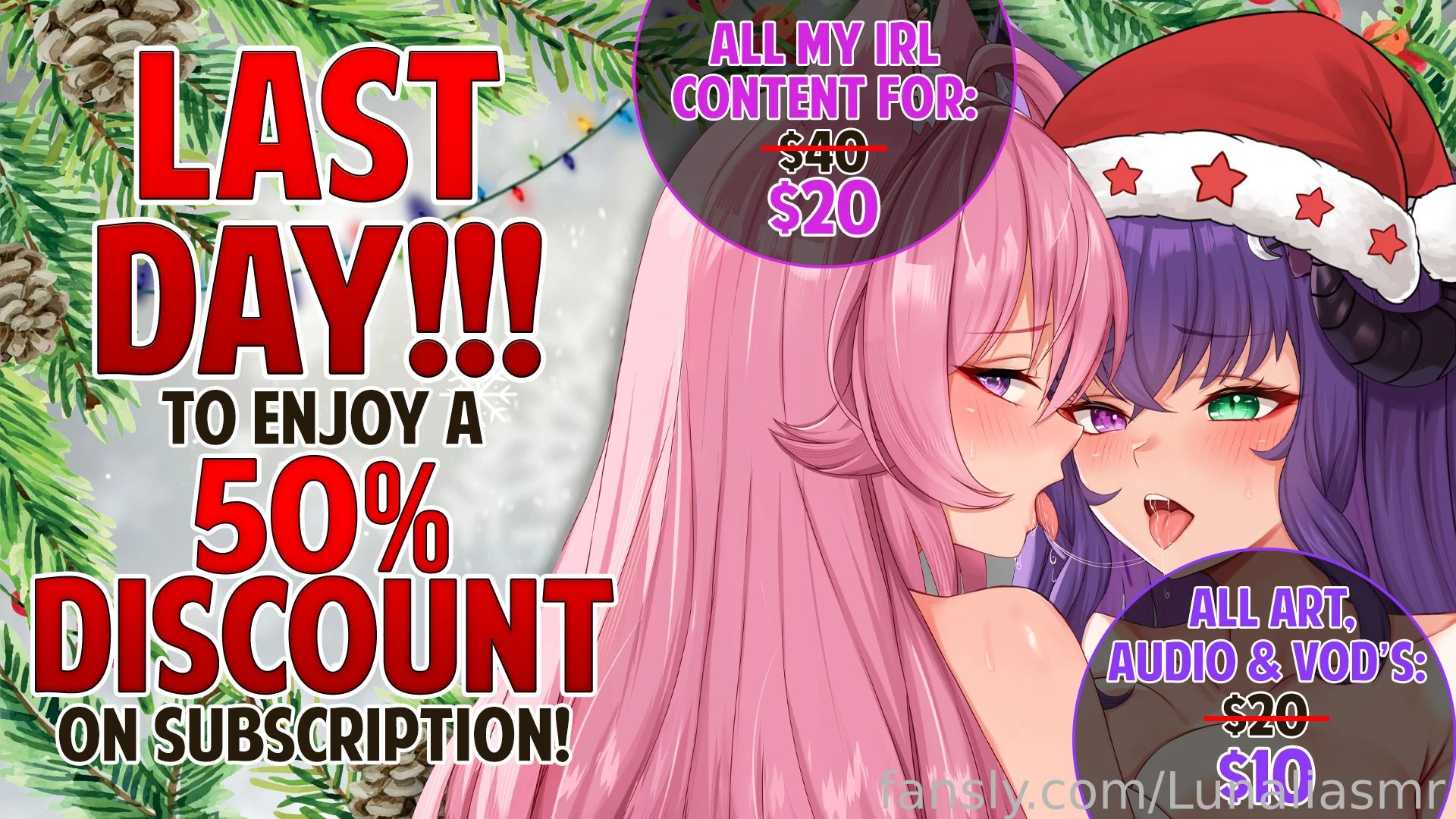 Only a few hours left for the 50 off irl photos and videos cosplay 