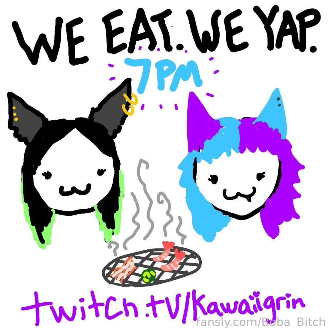 I m doing an irl stream with kawaiigrin on twitch toniiight we re 