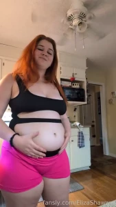 There no baby in here yet it just looks like it bbw chubby ginger fat