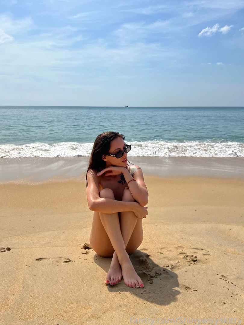 Just me the hot sand and the ocean and not a single piece of clothing 