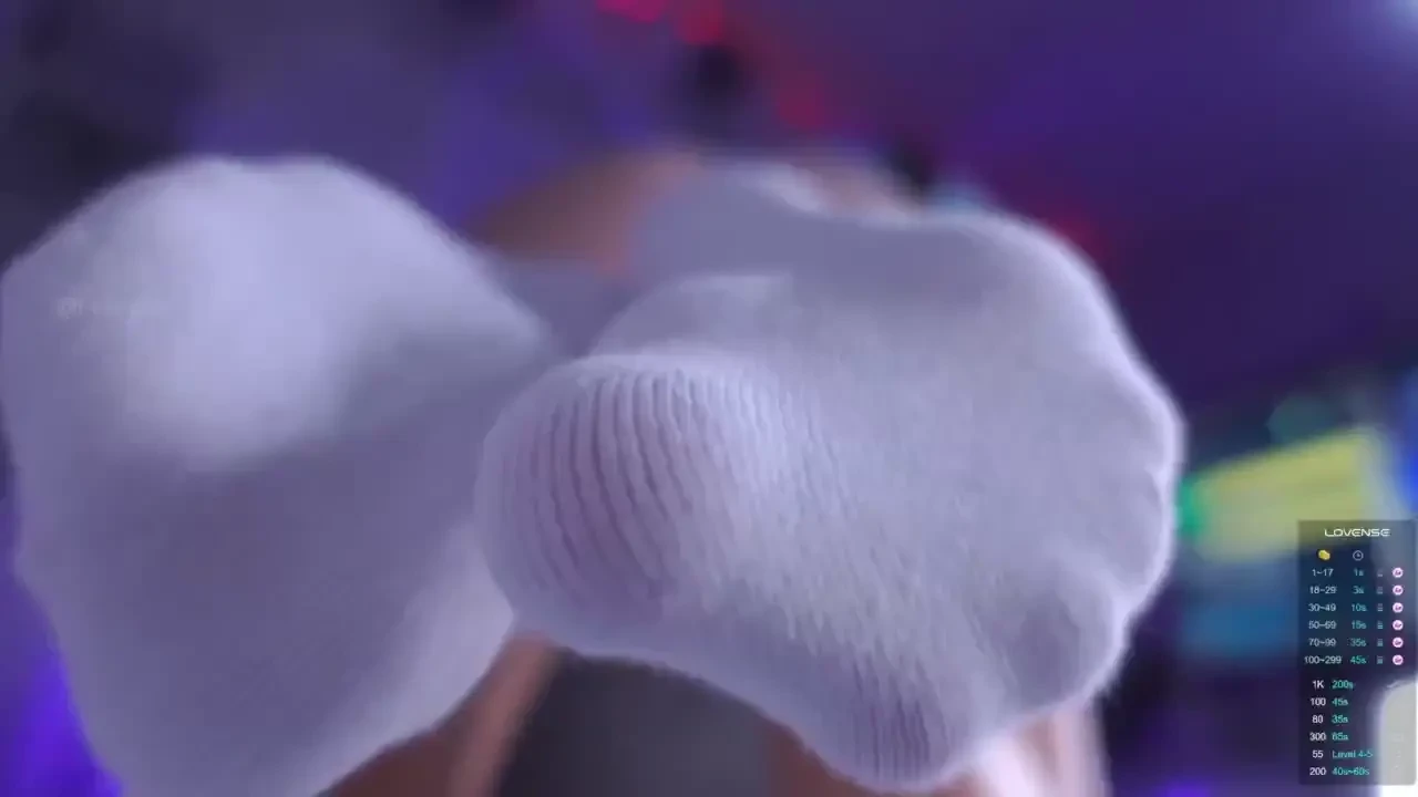 8 15 24 stream highlights d va cosplay - wearing white ankle socks 